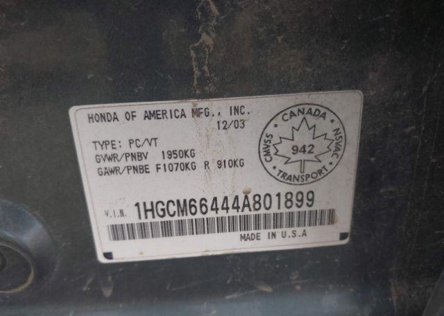 2004 HONDA ACCORD EX V6