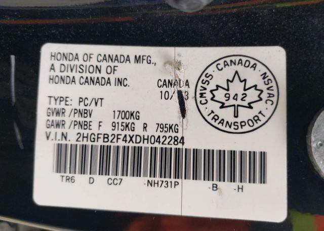 2013 HONDA CIVIC LX