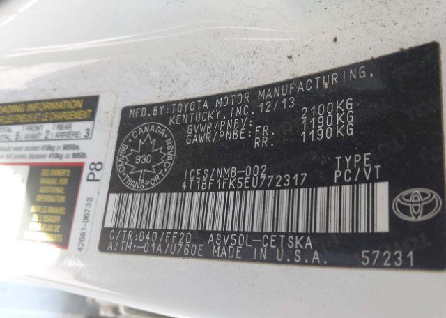 2014 TOYOTA CAMRY SE