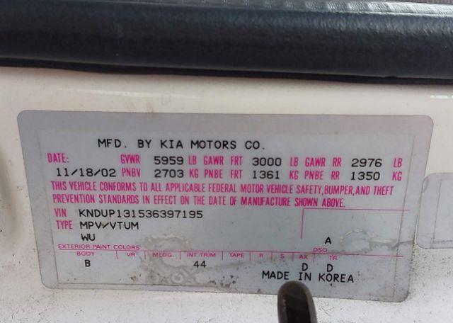2003 KIA SEDONA EX