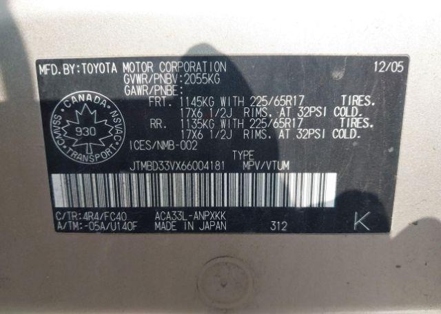 2006 TOYOTA RAV4