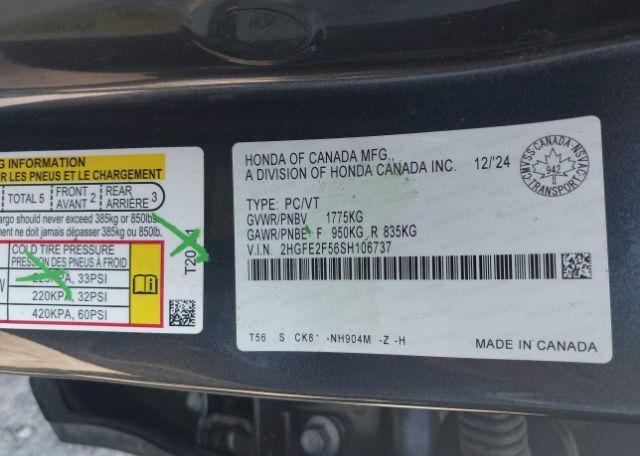2025 HONDA CIVIC SPORT