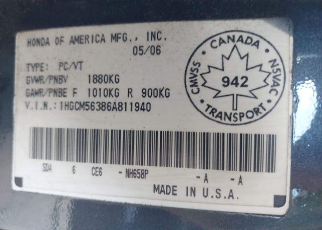 2006 HONDA ACCORD SE