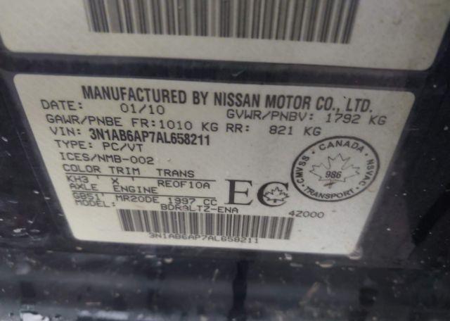 2010 NISSAN SENTRA 2.0S