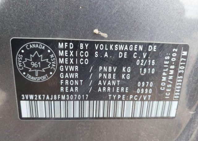 2015 VOLKSWAGEN JETTA 2.0L TRENDLINE