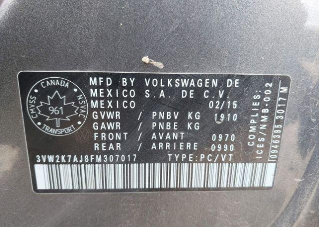 2015 VOLKSWAGEN JETTA 2.0L TRENDLINE