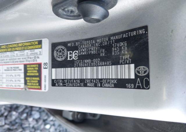 2011 TOYOTA COROLLA CE