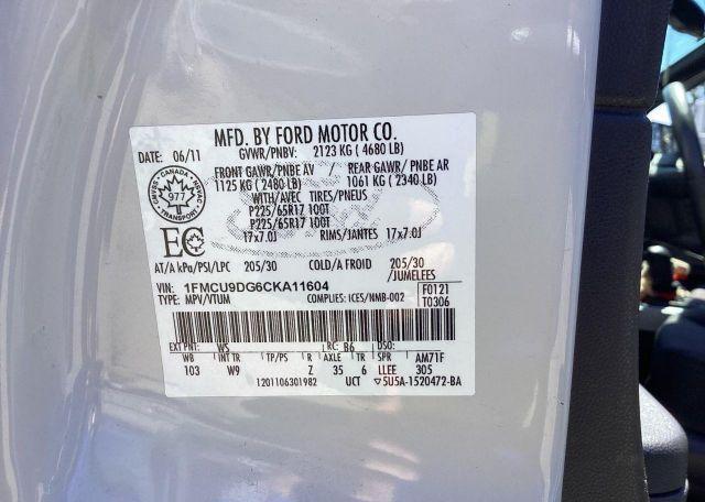 2012 FORD ESCAPE XLT