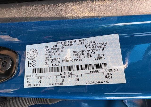 2021 FORD F150
