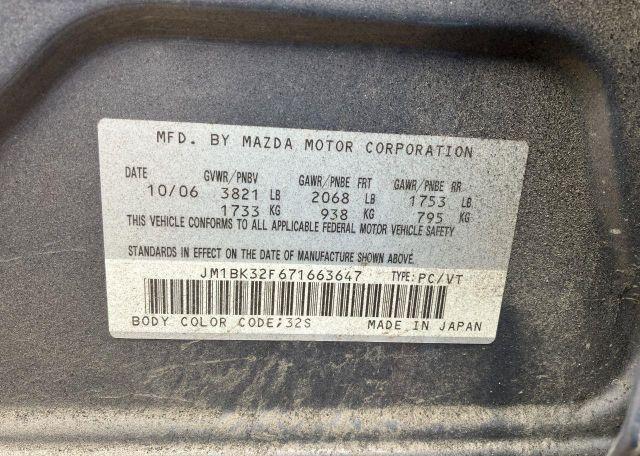2007 MAZDA MAZDA3 GS