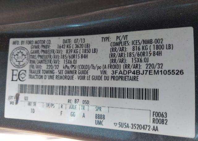 2014 FORD FIESTA SE