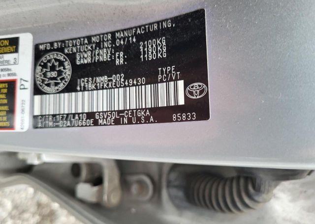 2014 TOYOTA CAMRY