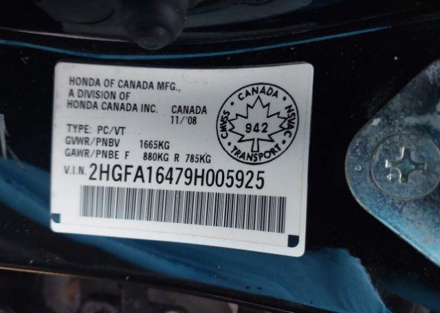 2009 HONDA CIVIC DX-G