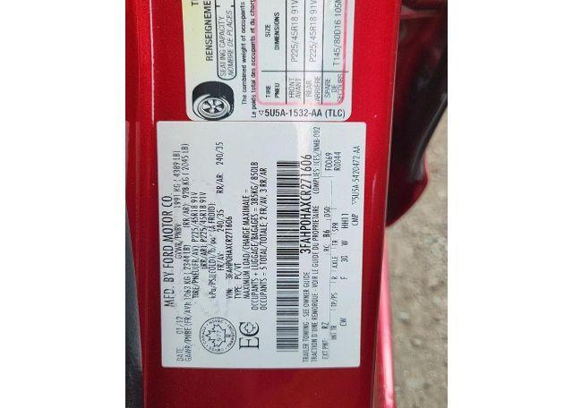 2012 FORD FUSION SE