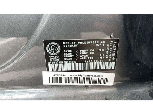 2019 VOLKSWAGEN GOLF