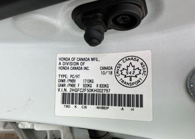 2019 HONDA CIVIC
