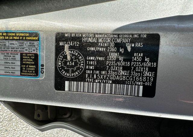 2012 HYUNDAI SANTA FE GLS