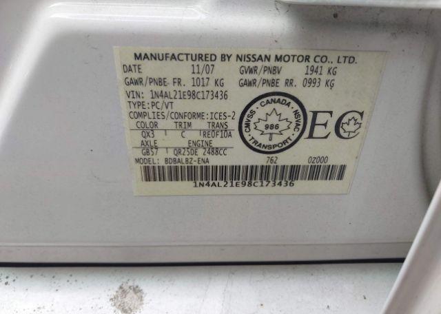 2008 NISSAN ALTIMA 2.5