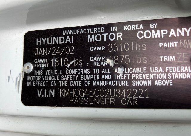 2002 HYUNDAI ACCENT GL