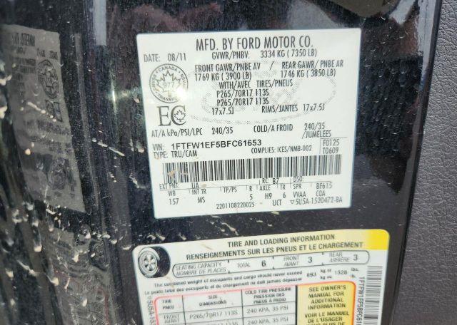 2011 FORD F150
