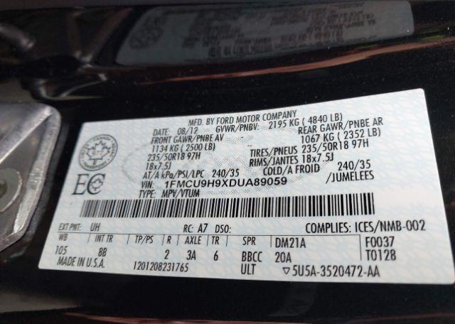 2013 FORD ESCAPE SEL