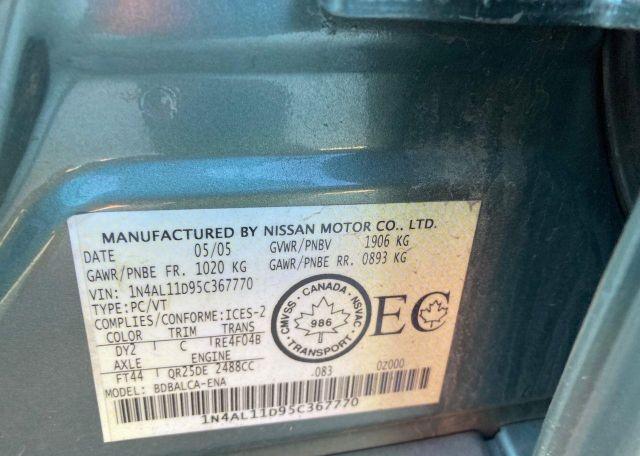 2005 NISSAN ALTIMA S