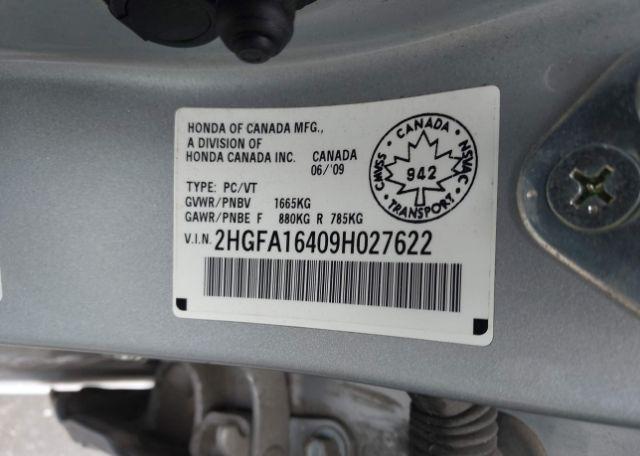 2009 HONDA CIVIC DX-G