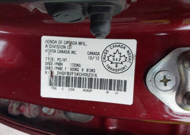 2012 HONDA CIVIC EX