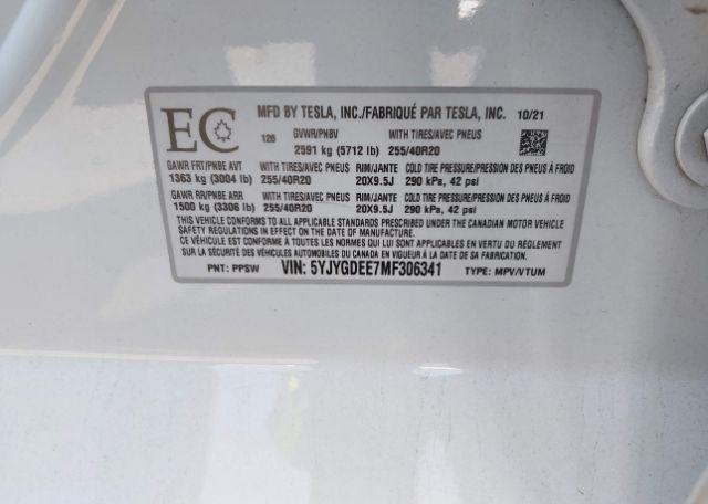 2021 TESLA MODEL Y