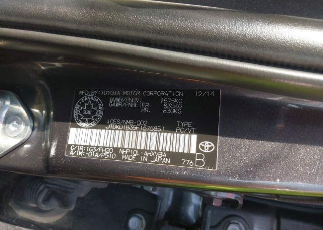 2015 TOYOTA Prius c