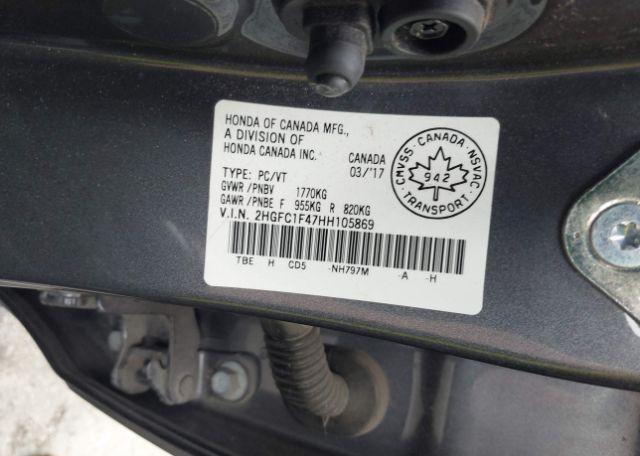 2017 HONDA CIVIC EX