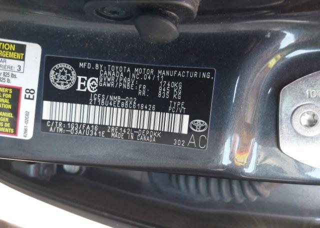 2011 TOYOTA COROLLA S