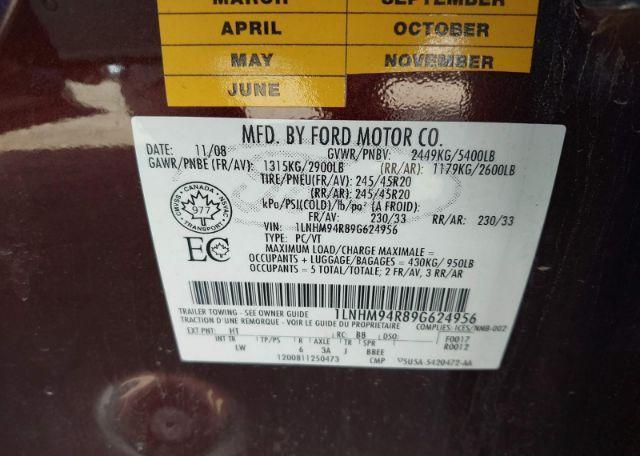2009 LINCOLN MKS