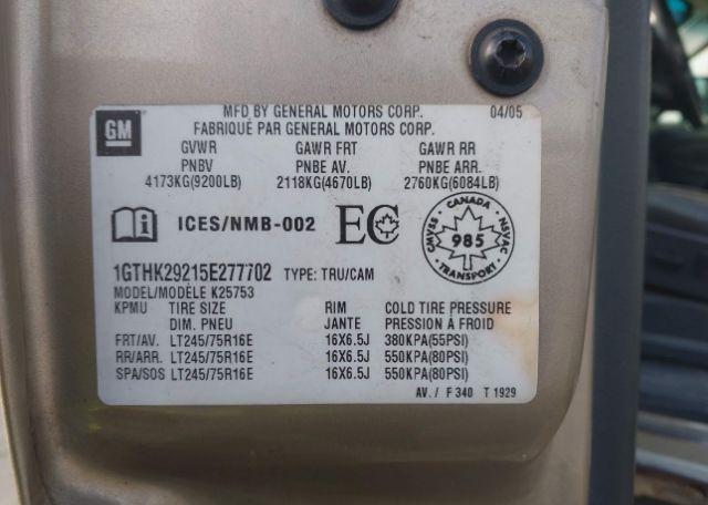 2005 GMC SIERRA K2500 HEAVY DUTY
