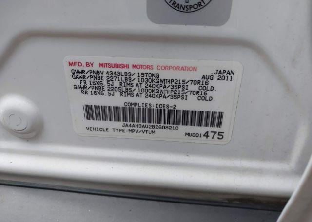 2011 MITSUBISHI RVR SE