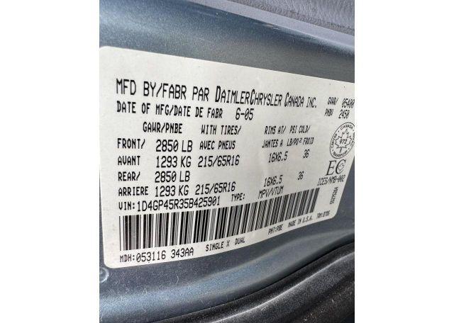2005 DODGE CARAVAN SXT