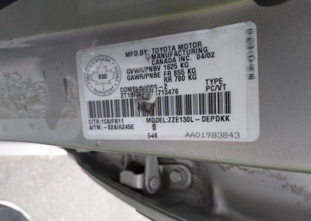 2003 TOYOTA COROLLA CE