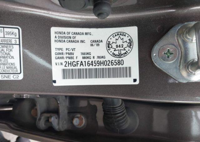 2009 HONDA CIVIC DX-G