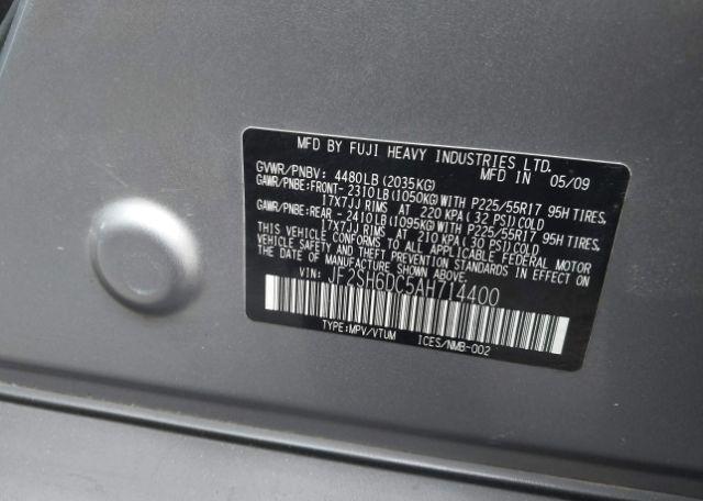 2010 SUBARU FORESTER 2.5X LIMITED
