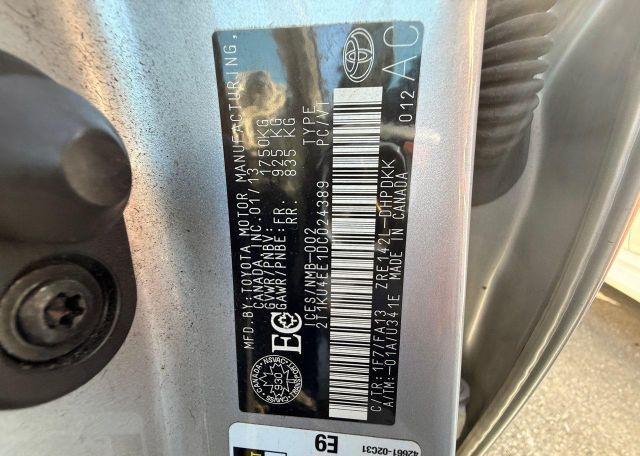 2013 TOYOTA COROLLA MATRIX