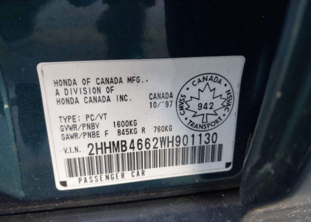 1998 ACURA 1.6EL