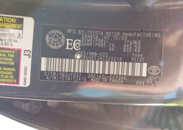 2010 TOYOTA COROLLA S