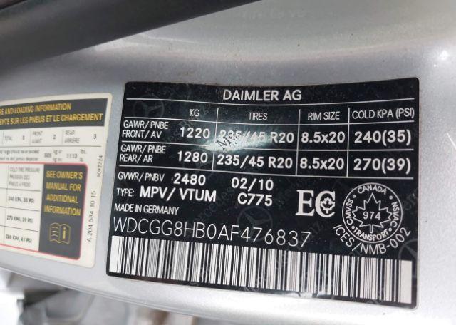 2010 MERCEDES-BENZ GLK 350 4MATIC