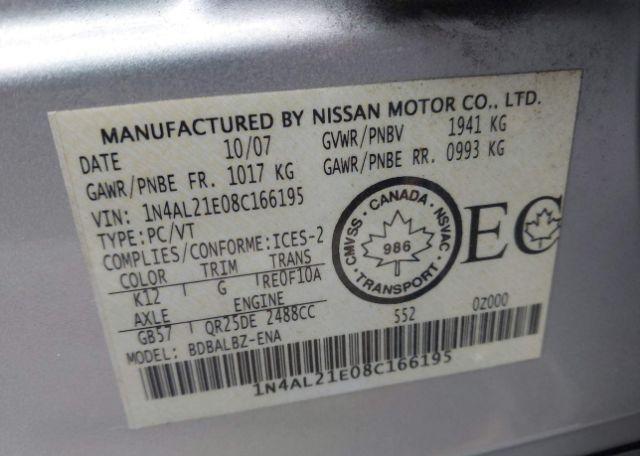 2008 NISSAN ALTIMA 2.5