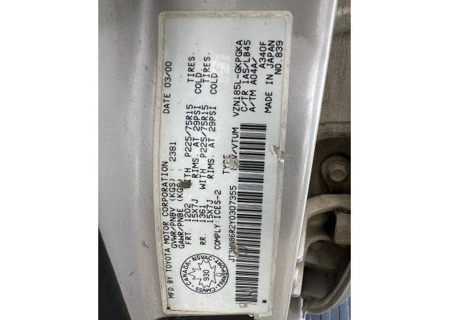 2000 TOYOTA 4RUNNER SR5