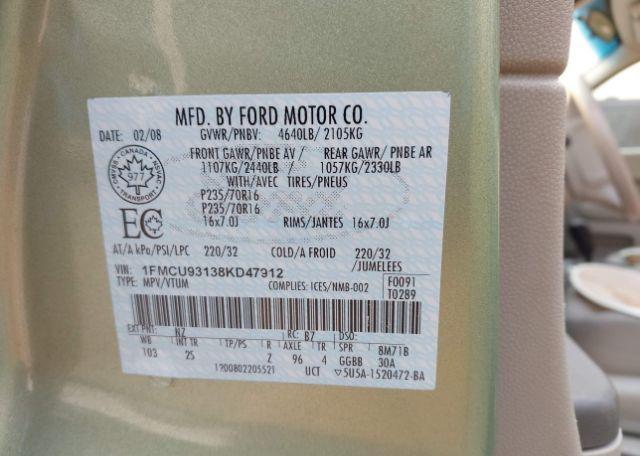 2008 FORD ESCAPE XLT