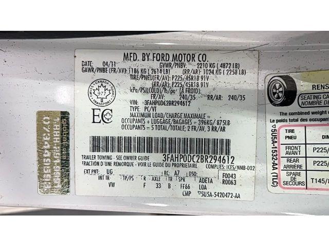2011 FORD FUSION SPORT