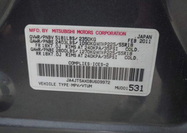 2011 MITSUBISHI OUTLANDER GT
