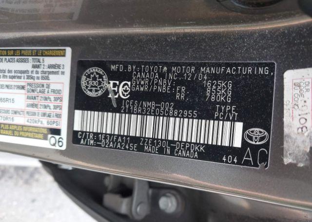 2005 TOYOTA COROLLA CE