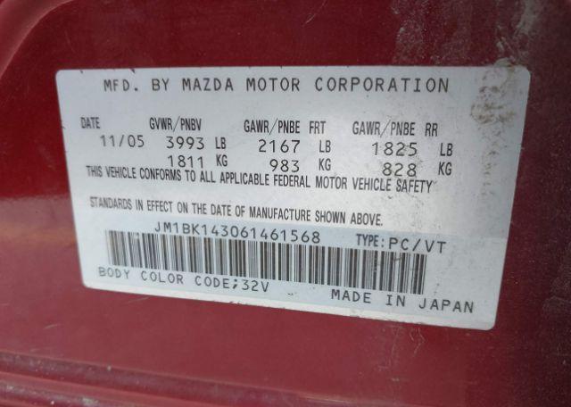 2006 MAZDA 3 HATCHBACK